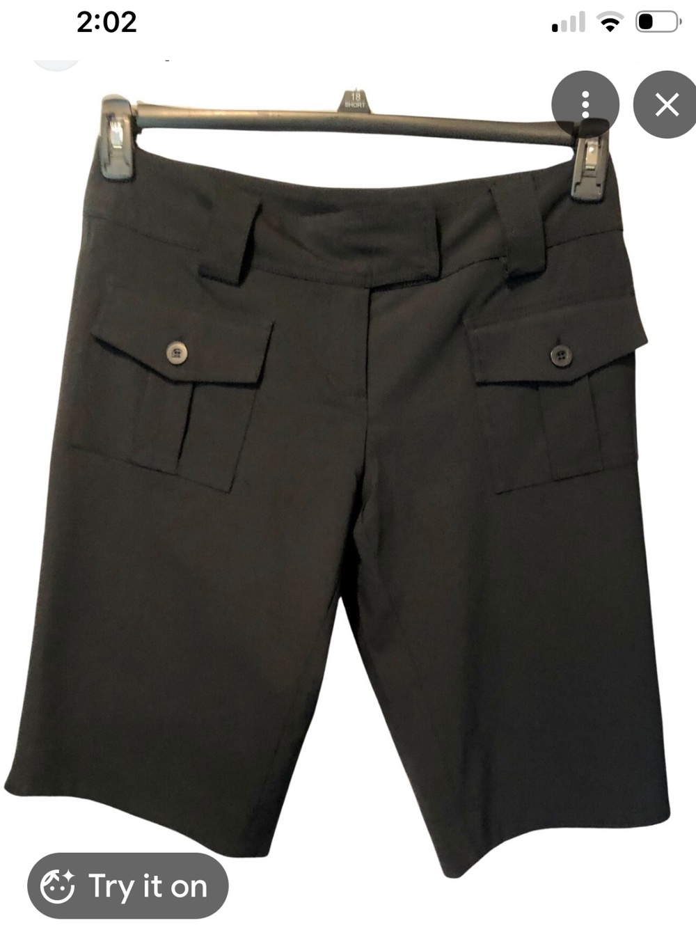 Cache Black City Longer Length Dressy Shorts Size 4